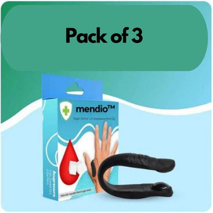 Sugar Control LI4 Acupressure Point Clip Pack of 3